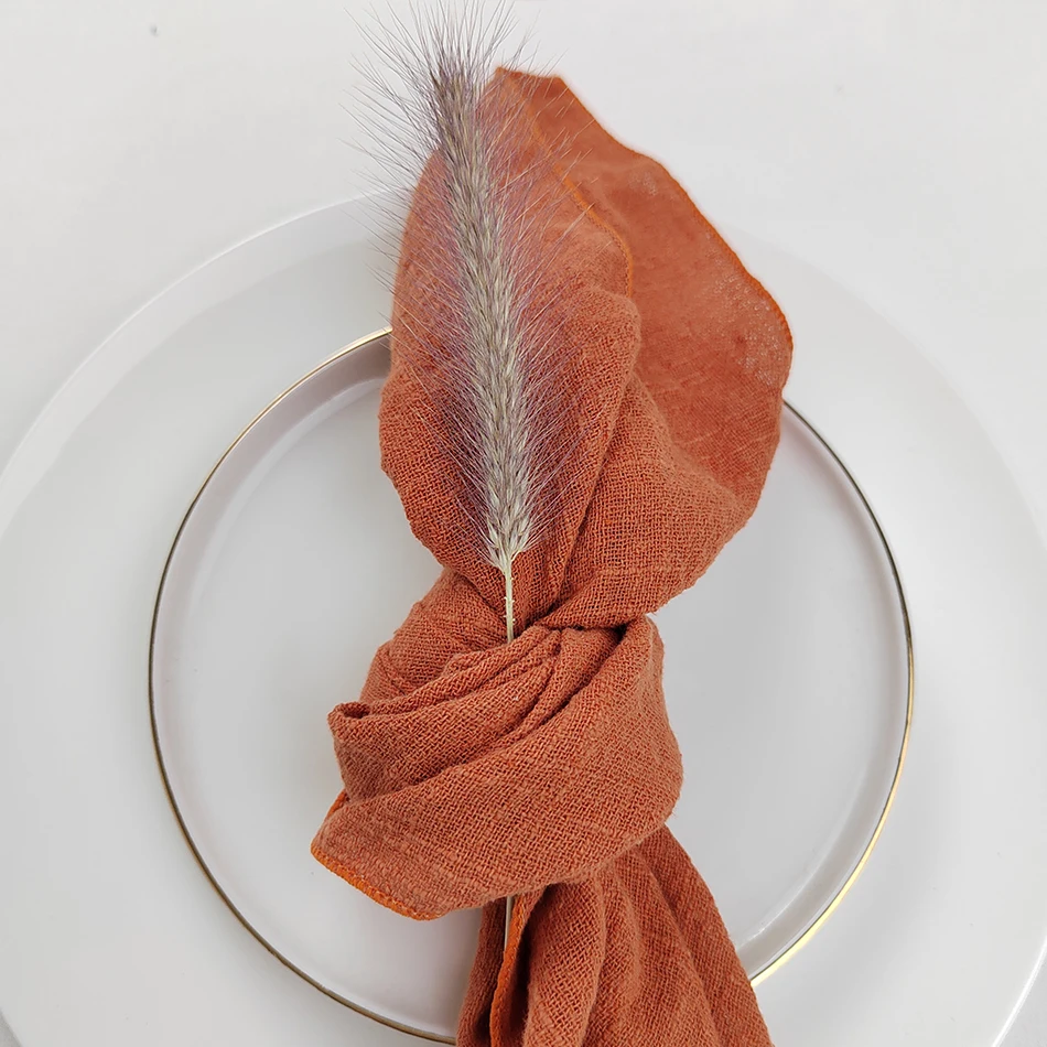 Gauze Crepe Cloth Napkins Set Of 10 40x40cm