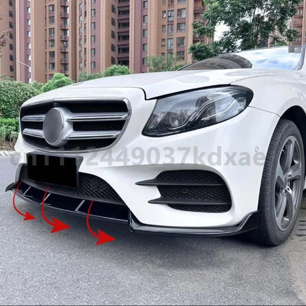 2017-2019 메르세데스 벤츠 W213 E260 E300 E43 AMG 프론트 범퍼 립 스플리터 립 스포일러 스플리터 디퓨저 스포츠 카본 룩