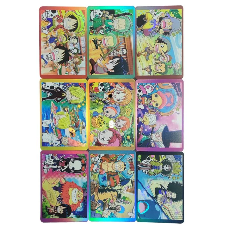 

9Pcs/set Opcg One Piece Nami Sanji Luffy Zoro Colorful Flash Card Classic Game Anime Collection Cards Diy Gift Toys