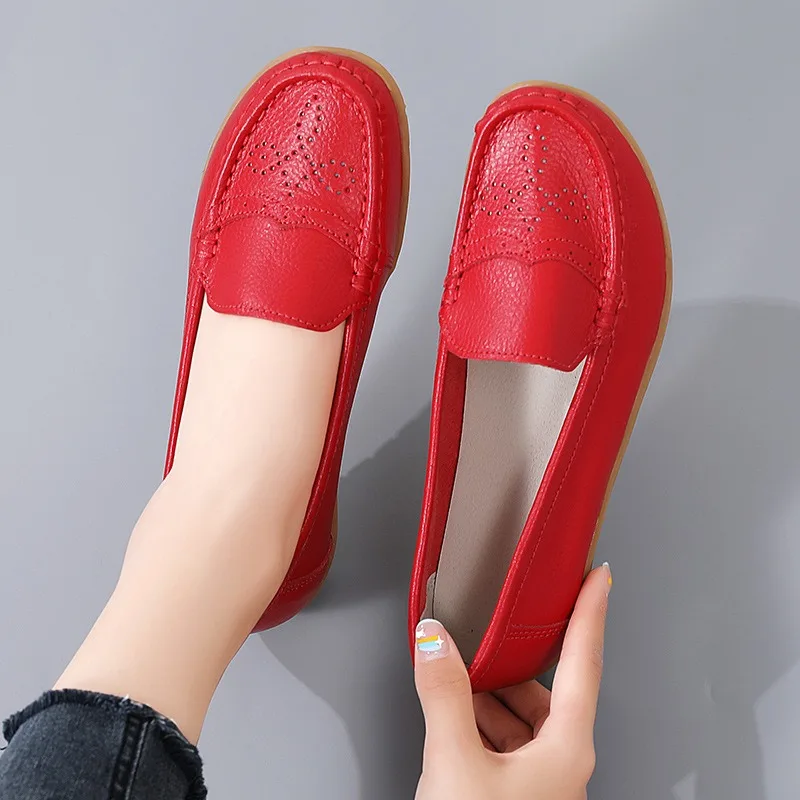 Women's Shoes Slip On Loafers For Sound Flats Shoes Hollow Out Bottom Non Slip Casual Sandal Flat Shoes For Maternity Shoes