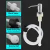 Stainless Steel Kitchen Sink Mounted Liquid Soap Dispenser Countertop Water Pump No-spill Extension Tube Lotion Dispenser 3