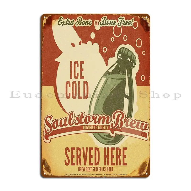 Ice Cold Soulstorm Brew Metal Plaque Poster Painting Sign Wall Decor Wall Decor Designs Tin Sign Poster