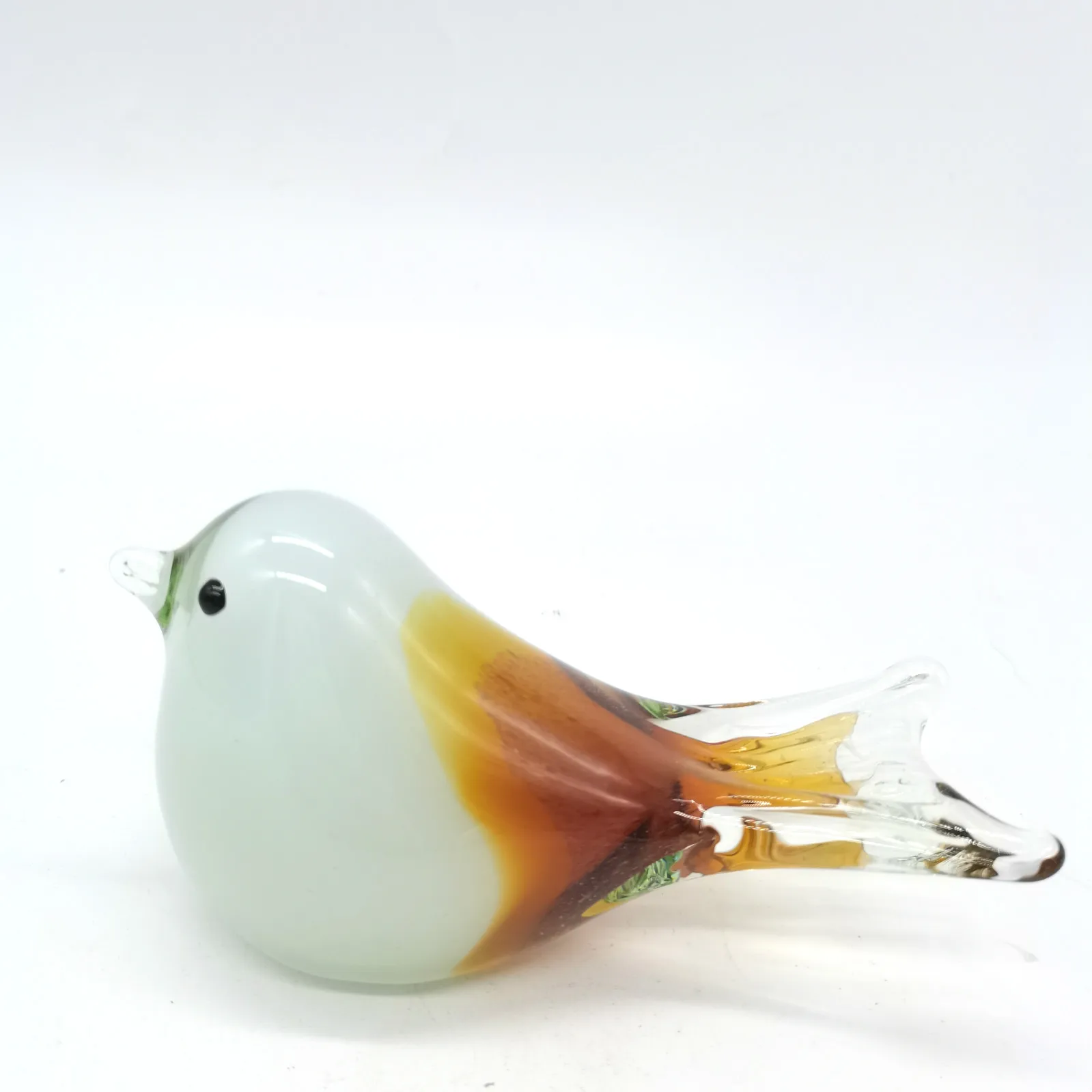 

Hot Selling Handmade White Artistic Murano Glass Bird Ornaments for Gifts