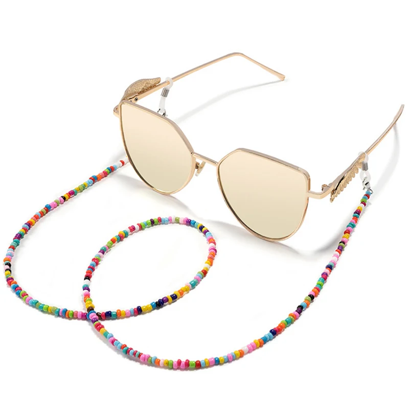

Fashion Reading Glasses Chain Handmade For Women Sunglasses Cords Casual Color Plating Beaded Eyeglass Strap Rope Necklace Gift