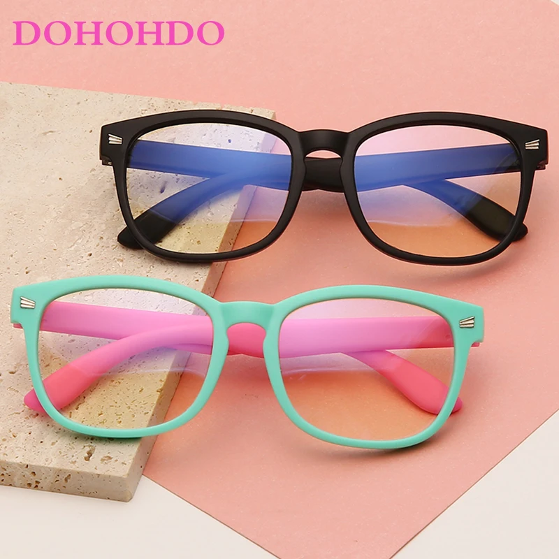 New Fashion Anti Blue Light Kids Glasses Children Optical Frame Eyewear Boys Girl Computer Clear Reflective Blocking Eyeglasses