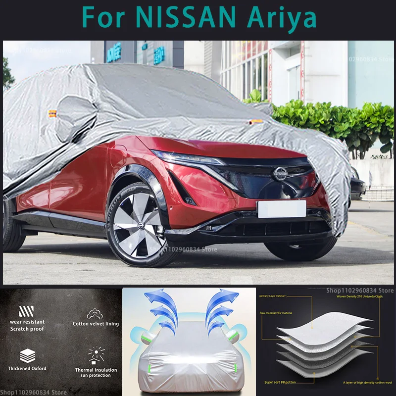 Per Nissan Ariya 210T Full Car Covers Outdoor Sun Protezione Uv Polvere Neve Protettiva Anti Grandine E Tempesta Copertura Protettiva Automatica