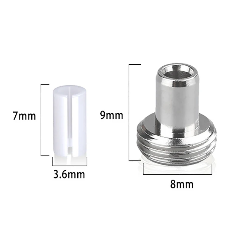 Fiber Optic Adapter New Fiber Optic Visual Fault Locator Ceramic Tube Sleeves Adapter 3pc Ceramic Sleeve Tubes and 3pc Metal Head Connector