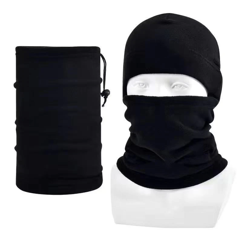 Winter Fleece Hat Scarf Set Thermal Head Cover Tactical Warm Balaclava Bonnet Face Ski Mask Hat Neck Warmer Sport Cycling polar fleece caps balaclava mask knitted hat knitted cap plush hat knitted beanie cotton beanie skullies beanies wool hat set cotton hat winter hat fashion beanies