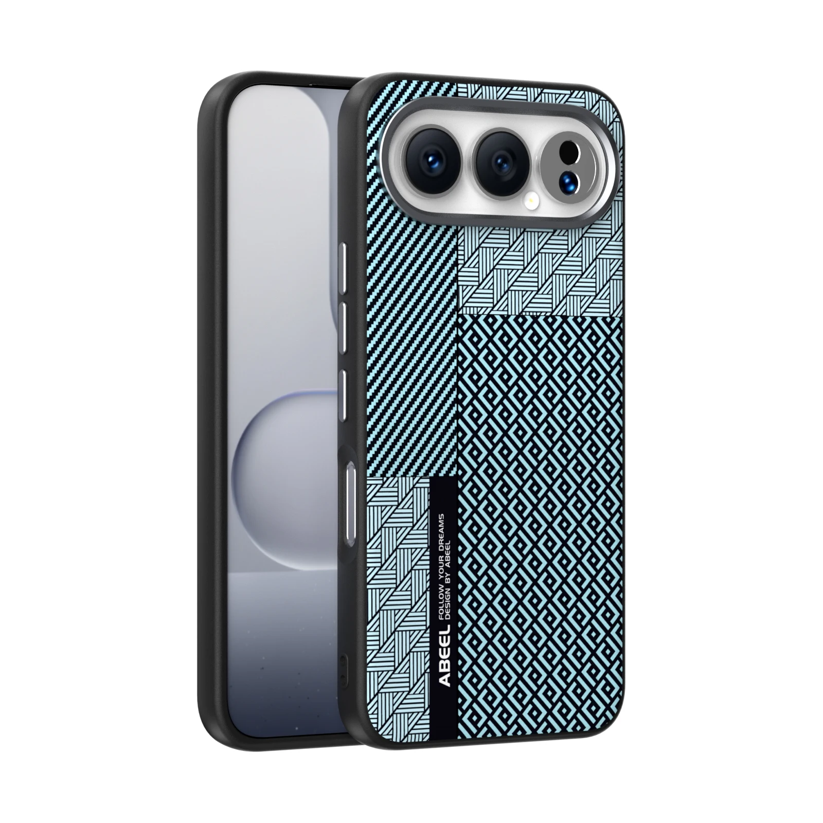 Sleek Carbon Fiber Pattern MagSafe Case with Alloy Camera Protection