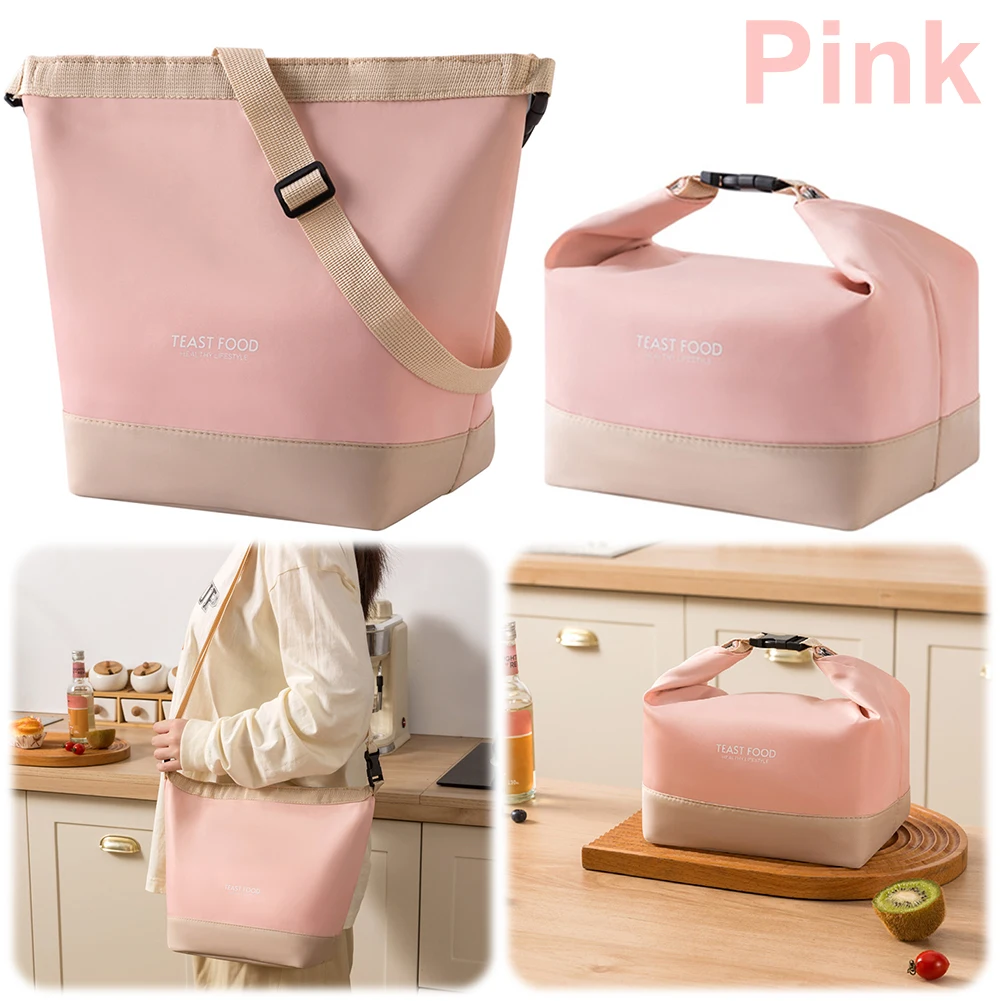 Lunch Bag Lunch Cooler Bag Lunch Box Bag with Aluminum Foil Portable Bento Bag Waterproof Thermal Large Capacity for Outdoor Travel Work