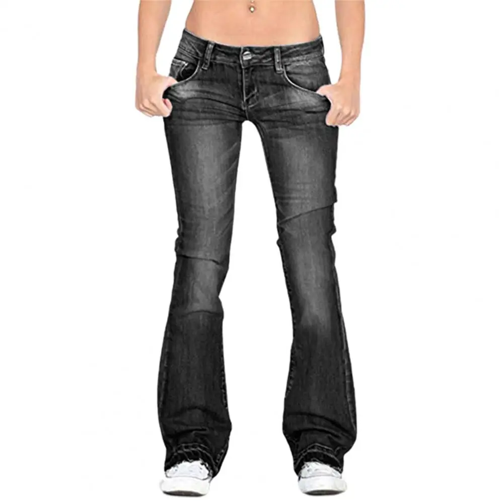 

New Fashion High Street Denim Jeans Trousers Ladies Women High Waist Skinny Straight Flared Split Jeans