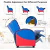 Kids Recliner, Youth Gaming Recliner w/Headrest, Footrest, Lumbar Support, Side Pockets, Adjustable Recliner Sofa for Kids 6