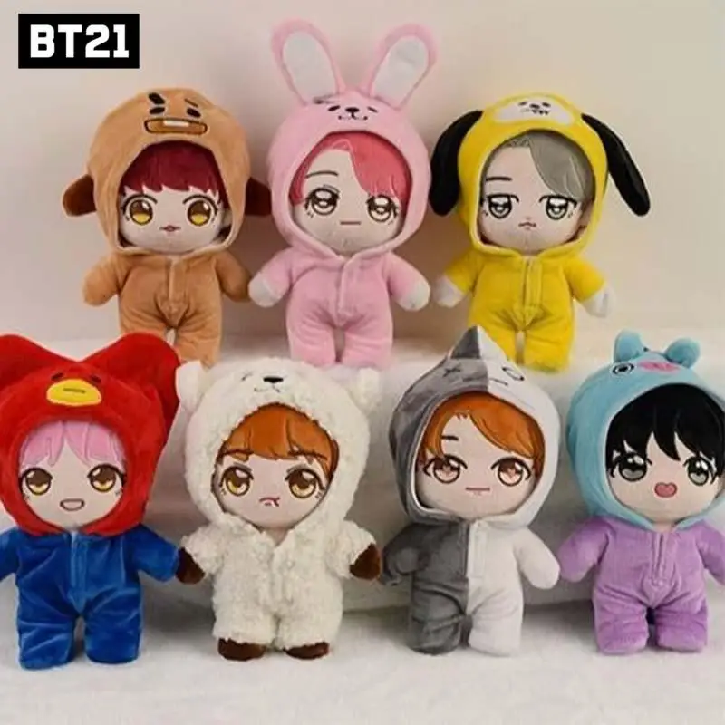 

Bt21 Korea K-Pop Plush Dolls Cooky Chimmy Tata Shooky Rj Koya Mang Anime Cartoon Stuffed Toy Dolls Office Throw Pillow Fans Gift