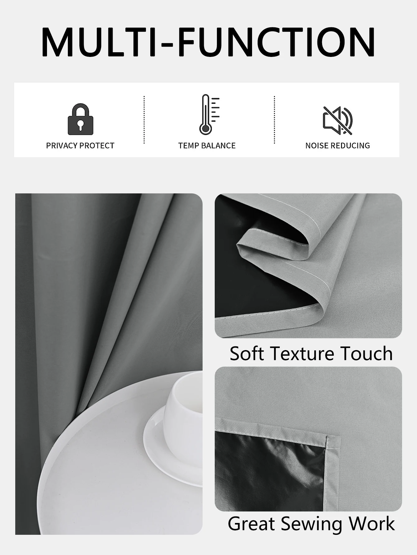 2pcs Solid 100% Blackout Curtains - Curtains for Bedroom and Living Room - UV Protection, Easy Sliding, and Stylish Design 5