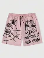 New Men's Summer Shorts Loose Luxury Shorts 3D Printed Casual Spider Web Printed Homestay Shorts Hawaiian Beach Shorts 2