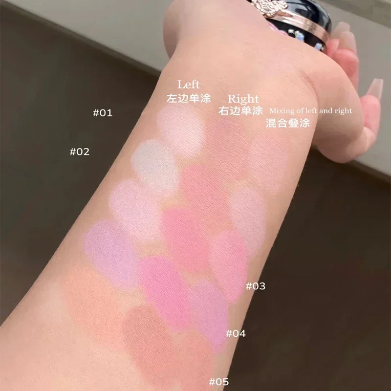 Flower Knows Blusher Butterfly Cloud Collar Collection Rouge Box Duo Blush For Dark Skin Peach Makeup For Cheeks Matte Finish - Image 6