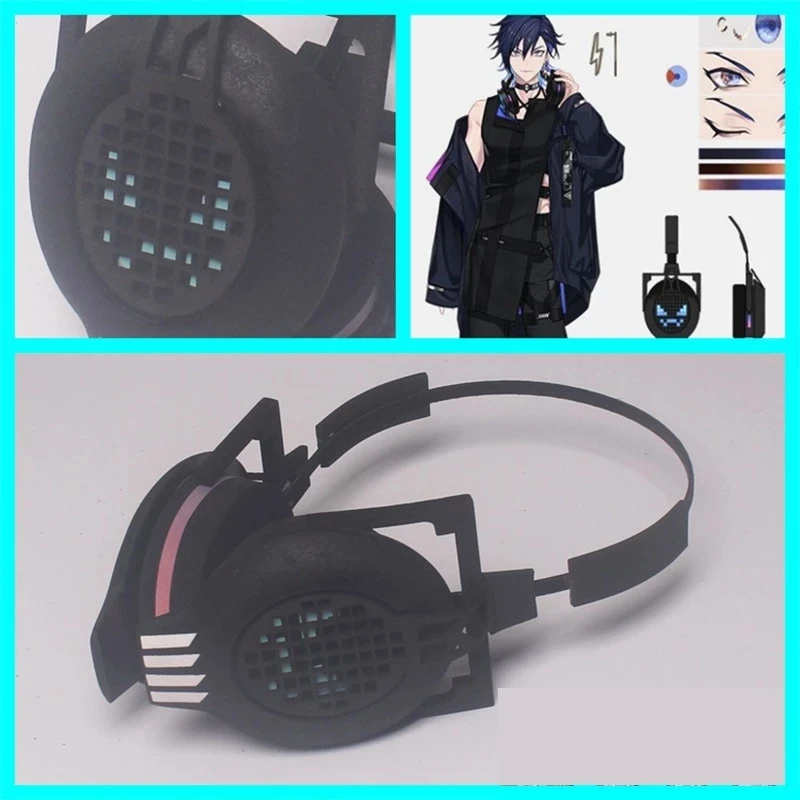Vtuber Noctyx Yugo Asuma Cosplay Earphone Headphone Headset Cosplay Costume Props Accessories