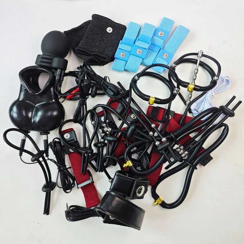 Electro Sex Toys Electric Sex Toys Varied Electro Bdsm Penis Ring Electrostimulator E-stim Chastity Cage Cock Ring Glans Trainer Men Electric Shock Sex Product Toy