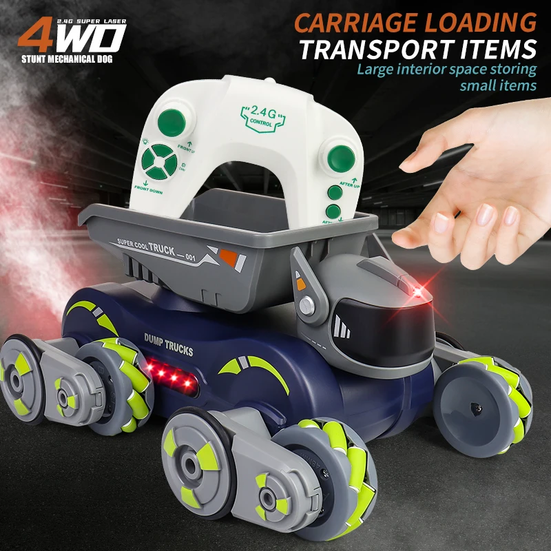 JJRC Q187 RC Robot Dog Transport Car RC Car 2 In 1 Gesture Control Light Music Water Spray Remote Control Toys Boys Gifts robot toy remote control dog toy robot car toy remote control robot toy remote control car toy