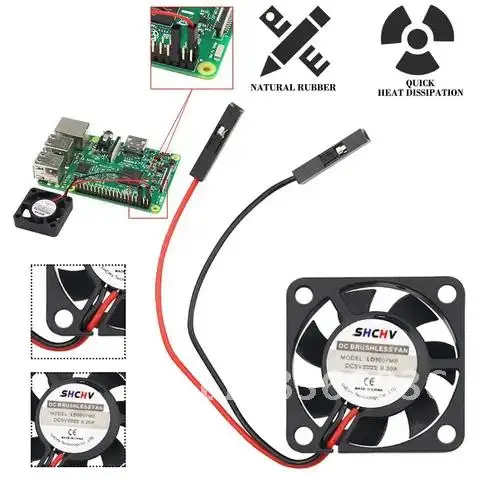 Фото Регулируемый Вентилятор охлаждения процессора для Raspberry Pi 4 B / 3B + / 3B / 2B / B + 5 В 3,3 В №3