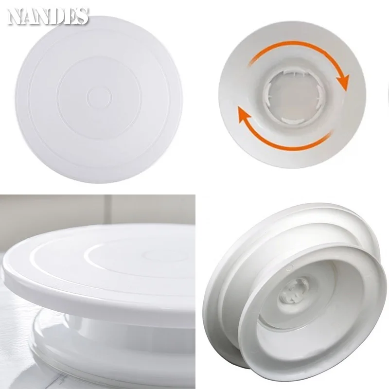 Plastic Cake Baking Tools Accessories Stand DIY Mold Rotating Stable Anti-skid Round Cake Table Stand Rotating Kitchen Tools cake stand cake turntable baking supplies cake tools rotating bearing turntable