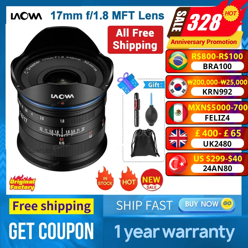 LAOWA 広角レンズ 17mm F1.8 MFT マイクロフォーサーズ Amazon | 【国内正規品】 LAOWA 広角レンズ 17mm F1.8 MFT