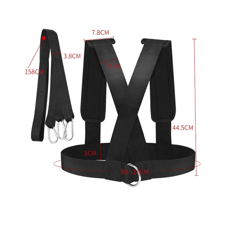 Sled Harness Workout Resistance and Assistance Trainer Physical Training Resistance Rope Kit Improving Speed Stamina Strength