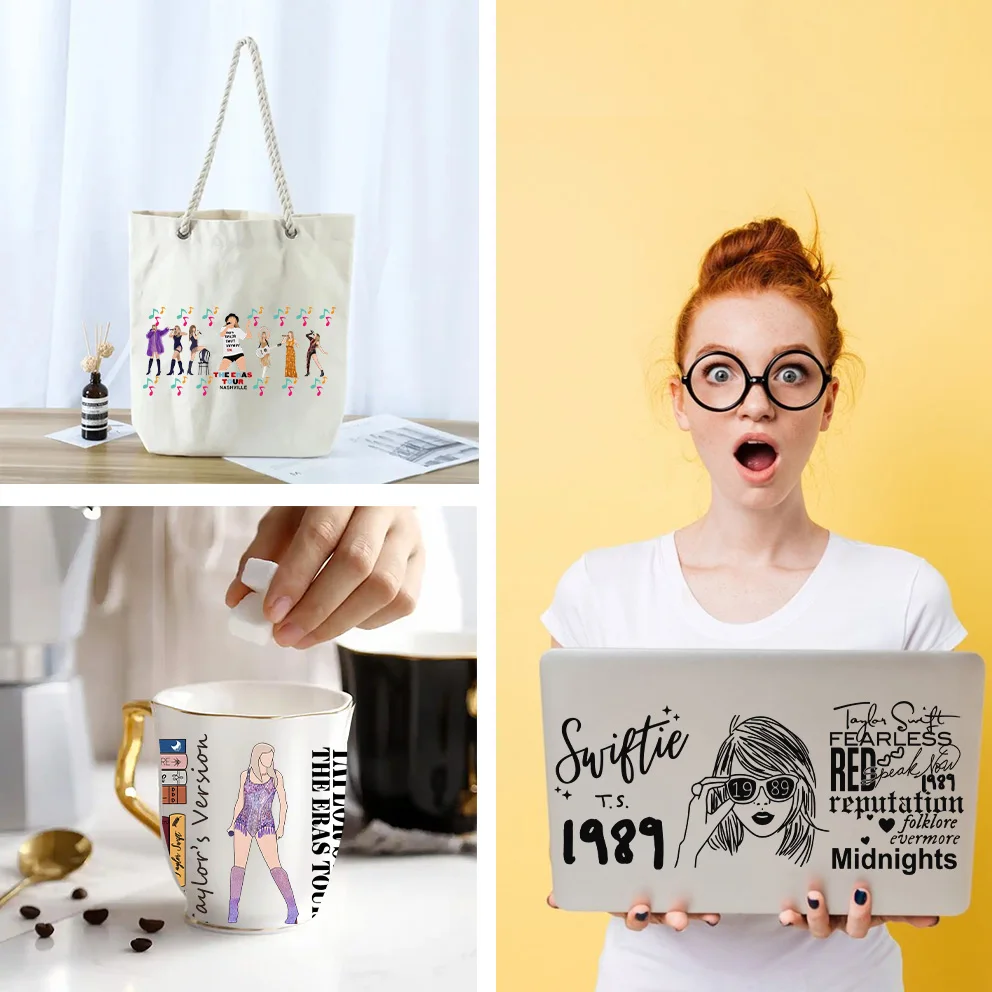 Female singer peel waterproof DIY Decals 3D transfers uvdtf crystal stickers 16oz uv dtf cup wraps for Libbey Glasses