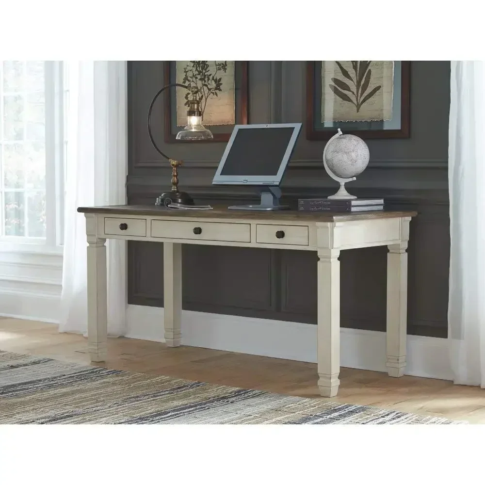 Ashley Bolanburg-Farmhouse Writing Desk with Drawers, Signature Design, Home and Office, Whitewash, 60 in 2