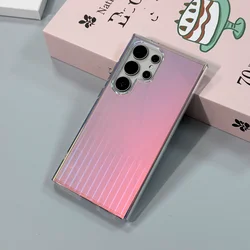 Laser Gradient Magnetic Transparent Protective Phone Case for Galaxy S26 FE (D33 - Non - magnetic)