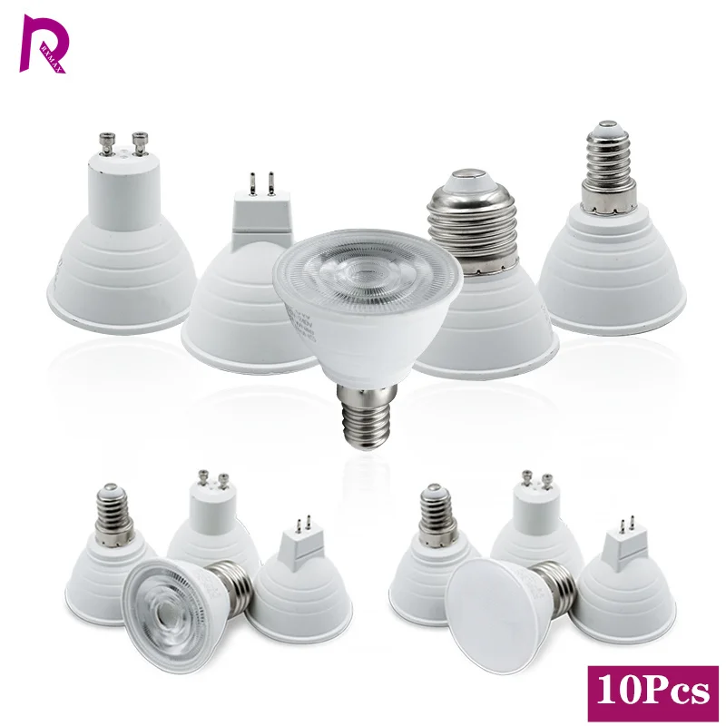 10pcs/lot LED Lamp AC220V E27 E14  MR16 GU10 6W Lampara Led Spotlight Bulb GU5.3 Led Ampul Bombillas Indoor Home Lighting