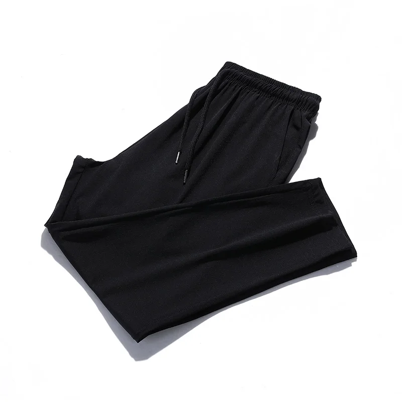 Summer Men Casual Pants Joggers Sweatpants Mens Solid Color Elastic Waist Trousers Fitness Sportswear Fashion Spring Sweatpants 3