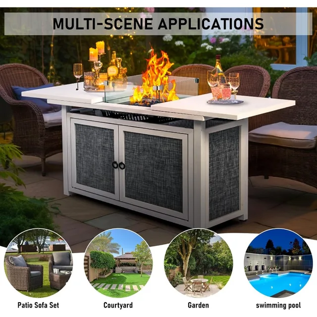 42-Inch Rectangular Propane Fire Pit Table 4