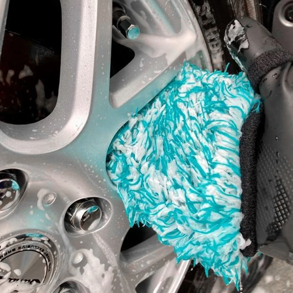 DetailingKing Shag-pile Microfiber Car Wash Glove Double-Side Finger Pocket Car Wheel Wash Mitt for Cleaning Auto Detailing car cleaning gloves,microfiber car mitt,microfiber cleaning gloves,microfiber washing gloves,microfiber gloves