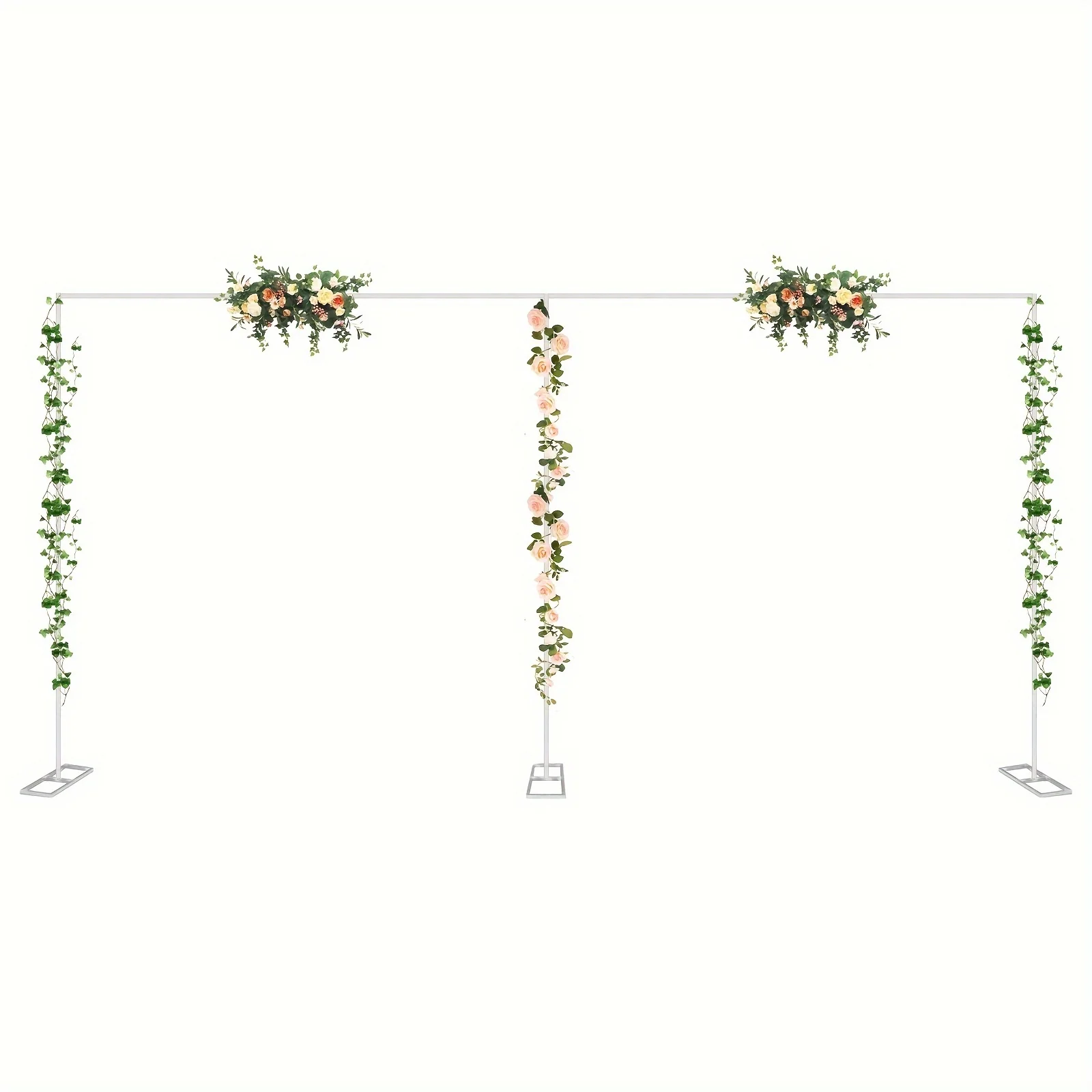 

1pc, Silver Rectangular Wedding Arch Stainless Steel Stand For Grand Event Decor And Plant Climbing Hanging plant hanger Vase Pl