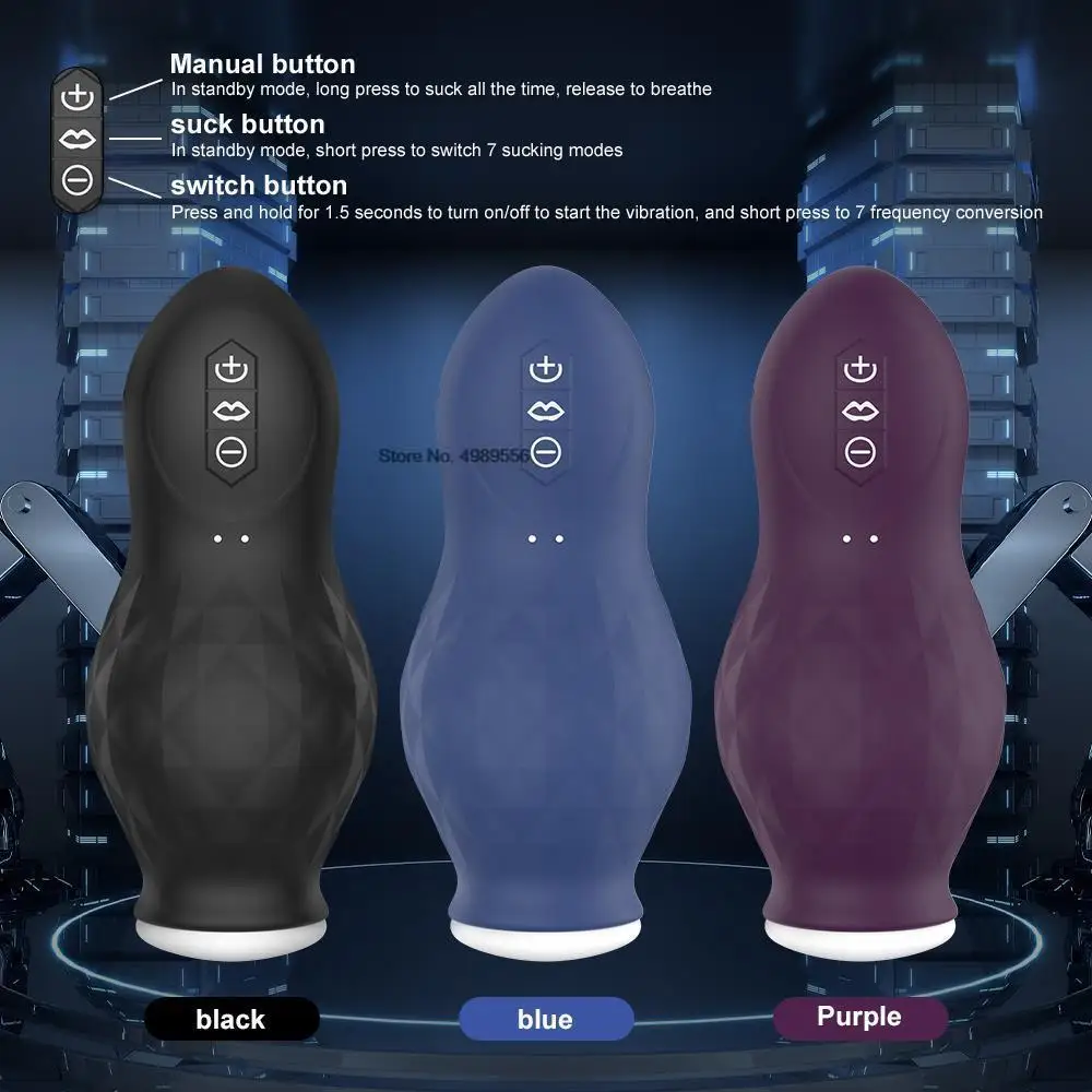 Männlicher automatischer Saugmasturbator Cup Oral-L-Hine-Vibrator-Masturbatio_voghion.com
