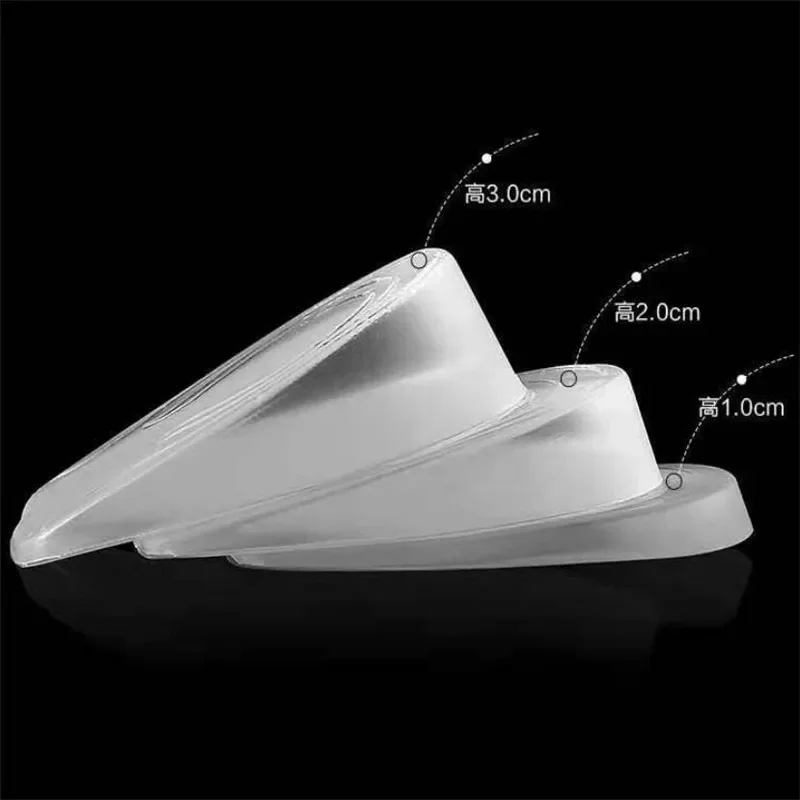 Silicone Gel Height Increase Insole Heel Lifting Inserts Shoe Foot Care Protector Elastic Cushion Arch Support Insert for Unisex