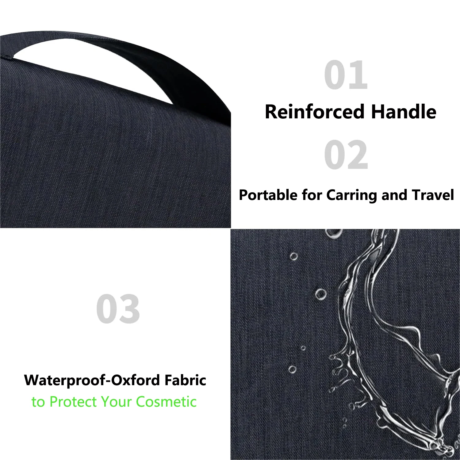 Large Capacity Toiletry Bag Waterproof Bathroom Storage Bag Portable Carry Cosmetic Bag with Hanging Hook Cosmetic Organizer Box 3