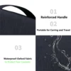 Large Capacity Toiletry Bag Waterproof Bathroom Storage Bag Portable Carry Cosmetic Bag with Hanging Hook Cosmetic Organizer Box 3