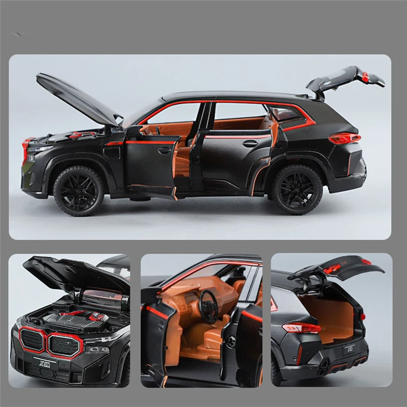 1:32 The XM SUV Alloy Sports Car Model Diecast Metal Toy New Energy Car Vehicles Model Simulation Sound and Light Childrens Gift 4
