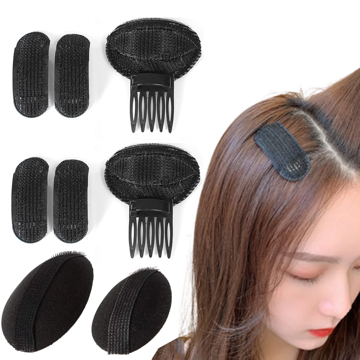 Soffio Capelli Testa Cuscino Invisibile Soffice Pad Per Capelli Spugna Clip Bump It Up Volume Capelli Base Per Donne E Ragazze Accessorio Per Capelli
