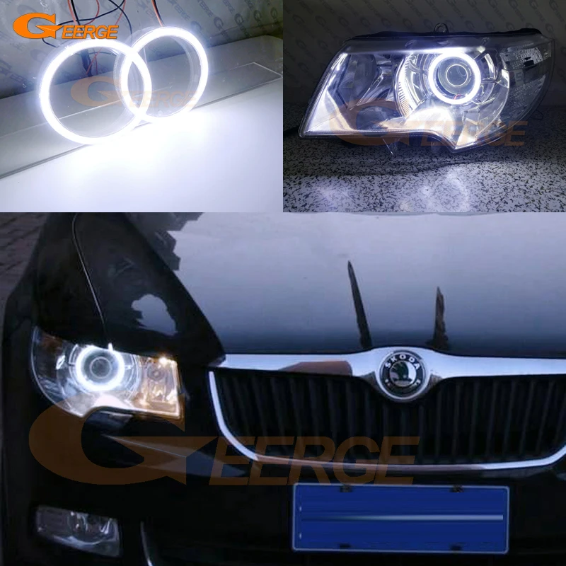 

Для Skoda Superb 2 II B6 3T 2008 2009 2010 2011 2012 2013 пред Facelift ультра яркий COB комплект светодиодов «глаза ангела» Halo кольца Дневной светильник