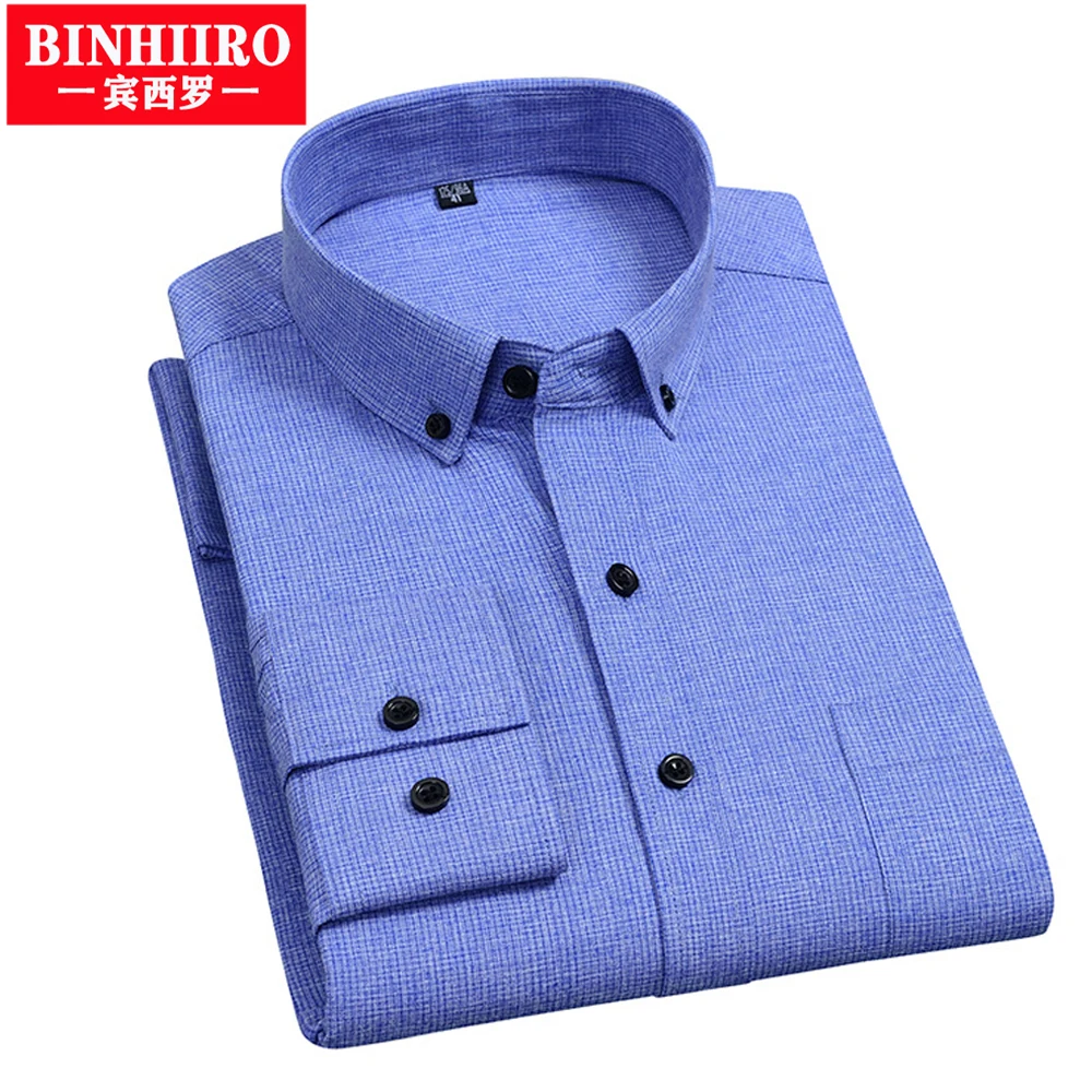 

BINHIIRO Men's Long-Sleeved Shirt Men's Casual Shirt Comfortable Special Design Long Sleeve Easy-care Shirts Men Shirts
