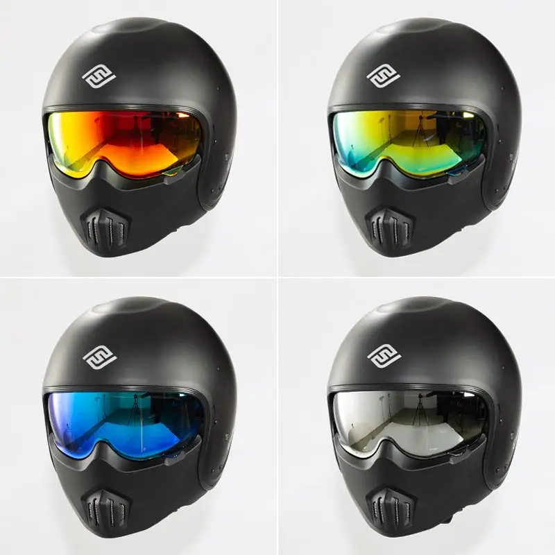 FASEED Full Face Motorcycle Helmet Detachable Modular Retro  DOT ECE Certification Capacetes moto Cascos para moto