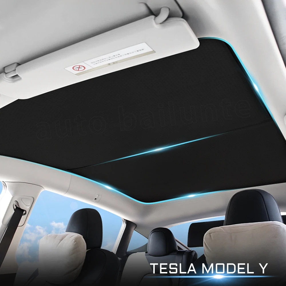 Sunshade Sunroof Bumper Sunscreen For Tesla Model Y 3 Sunroof Electrostatic  Adsorption Sunshade Roof Sunscreen Heat Insulation - AliExpress