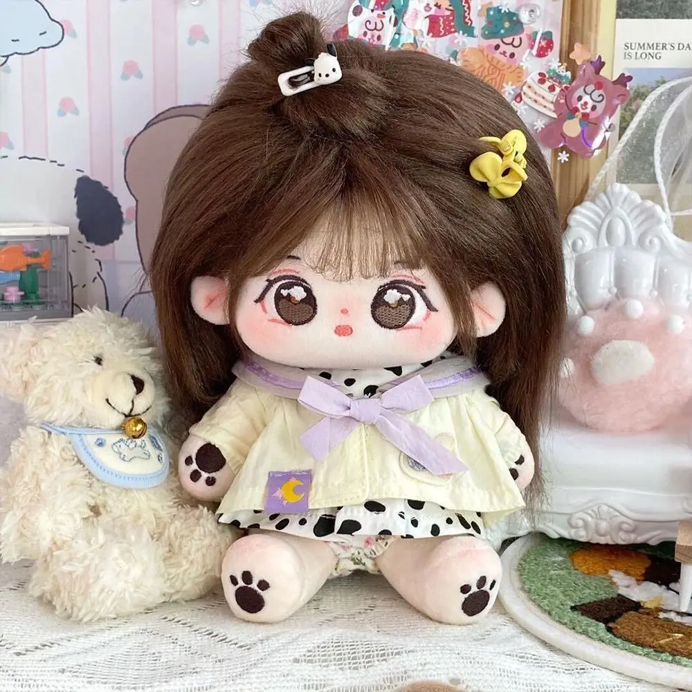 20cm Kawaii Cotton Doll Big Eyes No Attribute Plush Idol Stuffed Super Star Figure Dolls Can Change Clothes Gift for Girls Kids - 3