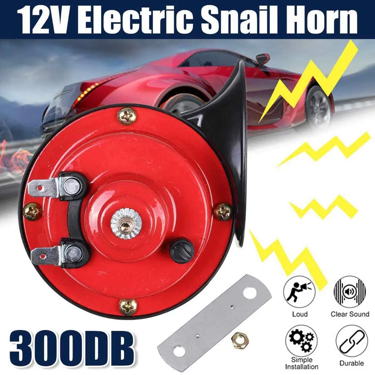 Universal Loud Car Horn 12V/24v Electric Snail Train Horn Waterproof Air 2pcs car air horn,car siren horn,motorcycle horn,train horn,waterproof horn,midrange horn