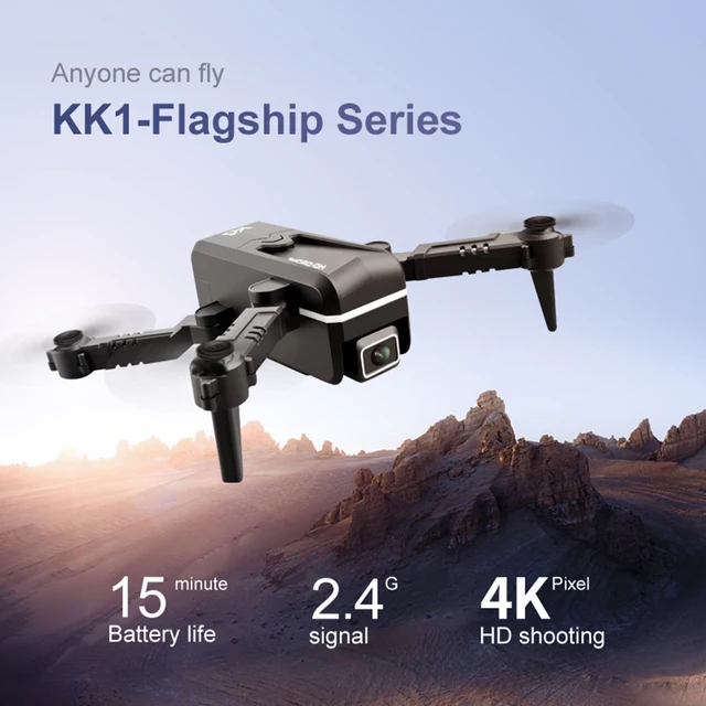 WLR/C New Kk1 Mini Drone 4K Hd Dual Camera Height Keeping Drone Wifi Fpv Drone Rc Quadcopter Profesional RC Helicopter 2