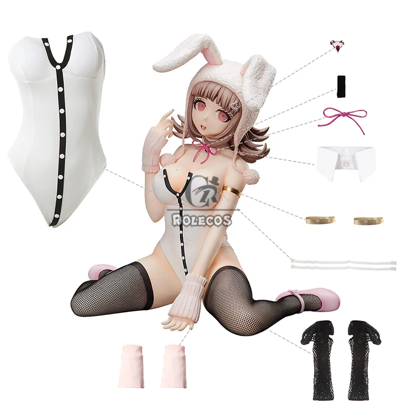 Dangan Ronp 2 Nanami ChiaKi Bunny Girl Cosplay Kostüm White Jumpsuit Halloween Outfit mit Ohren 25 Dangan Ronp 2 Nanami ChiaKi Bunny Girl Cosplay Kostüm White Jumpsuit Halloween Outfit mit Ohren 14