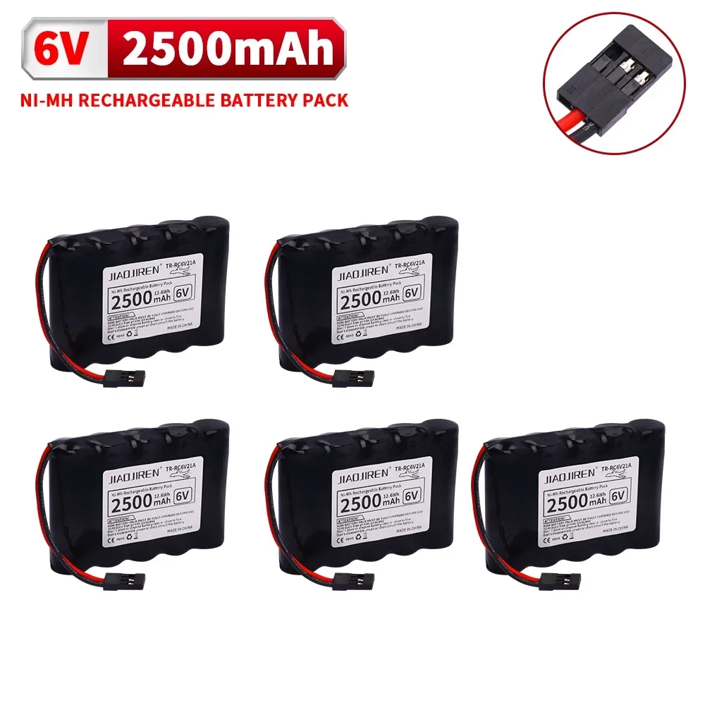 Batterie RC NiMH 6V 2500mAh avec Connecteur Hitec - Lot de 1 à 5